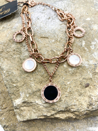Dainty Rose gold Charm bracelet